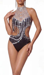 Nyvren Crystal Cutout Bodysuit