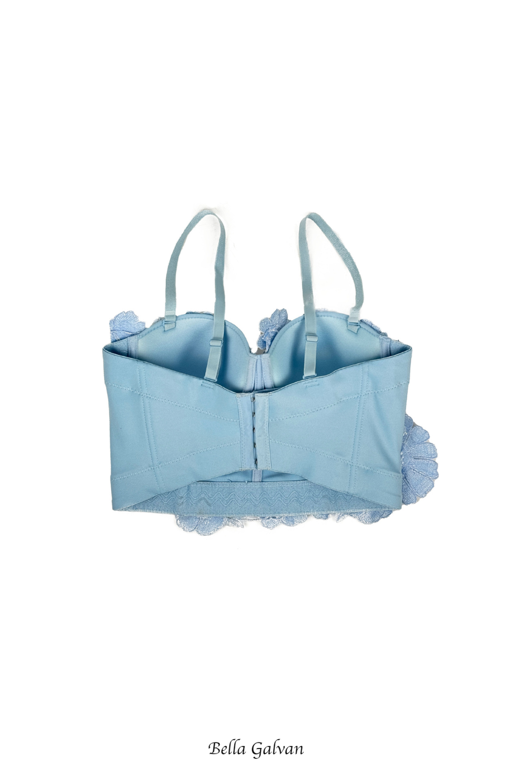 3D Flower Diamond Corset in blue