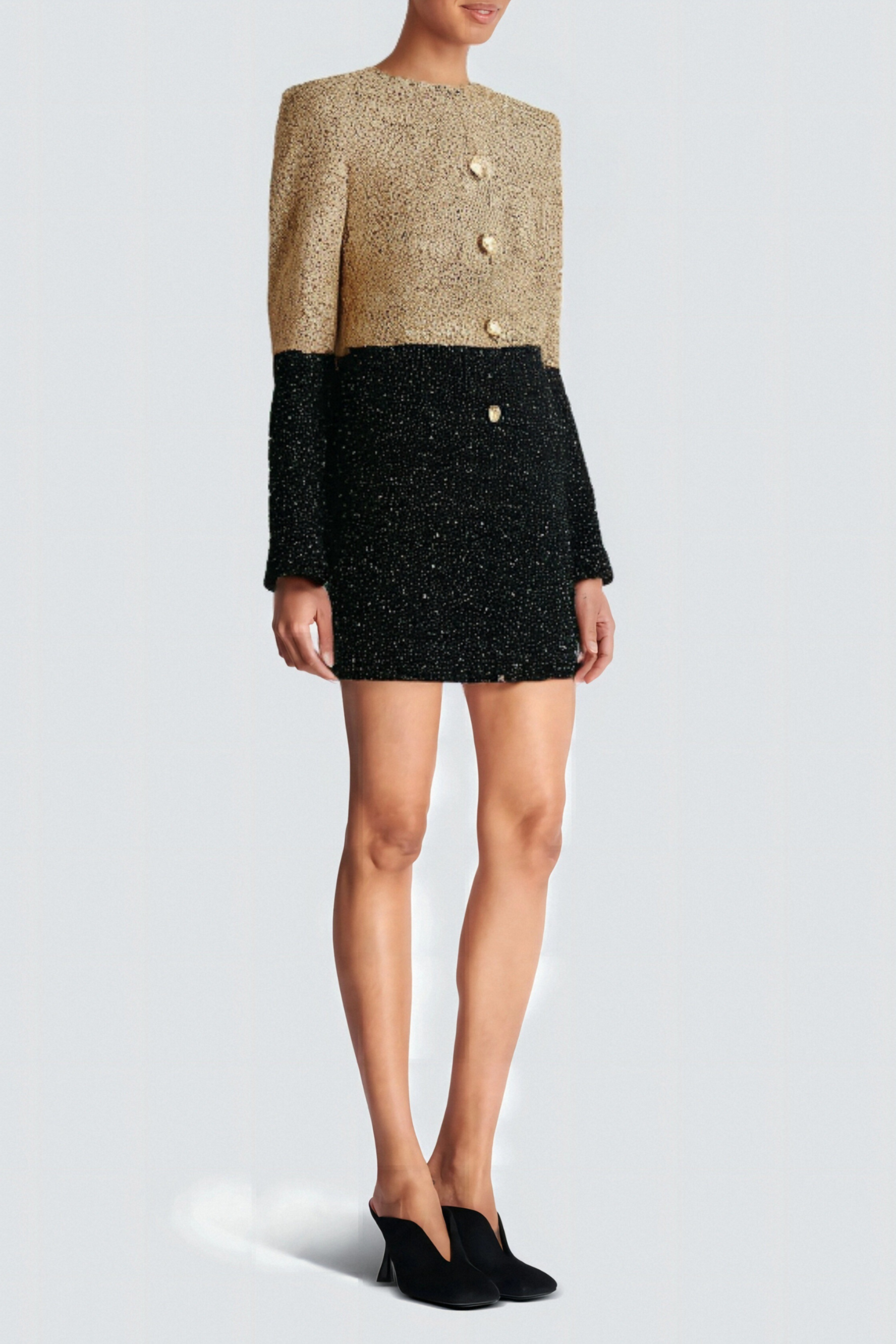Flowering Girl Women Gabbi Sequinned Tweed Jacket & Skirt Matching Set