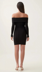 Flowering Girl Women Alice off-shoulder ribbed-knit mini dress