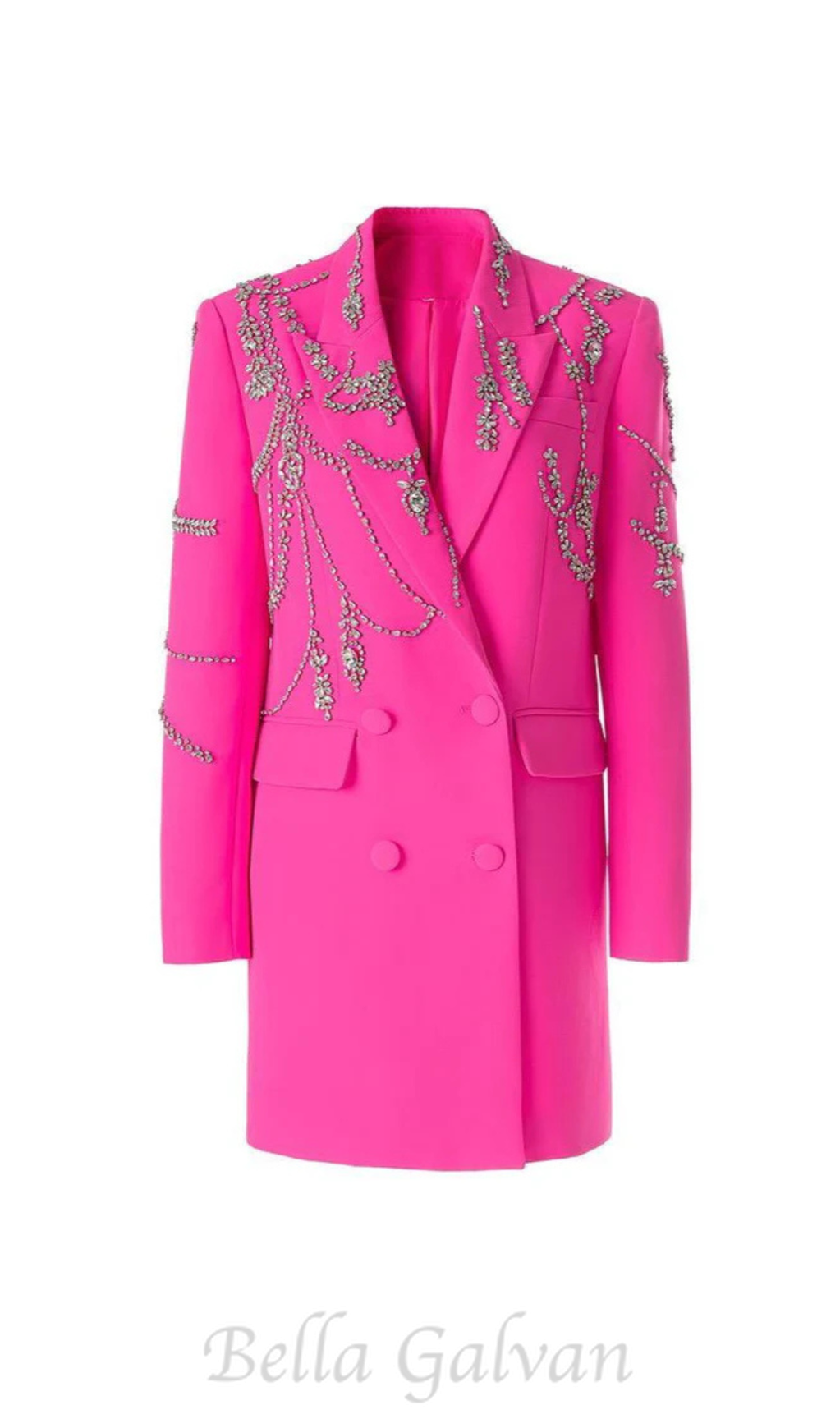 Flowering Girl Women Jessica Bara Sonya Crystal Blazer Mini Dress