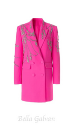 Flowering Girl Women Jessica Bara Sonya Crystal Blazer Mini Dress
