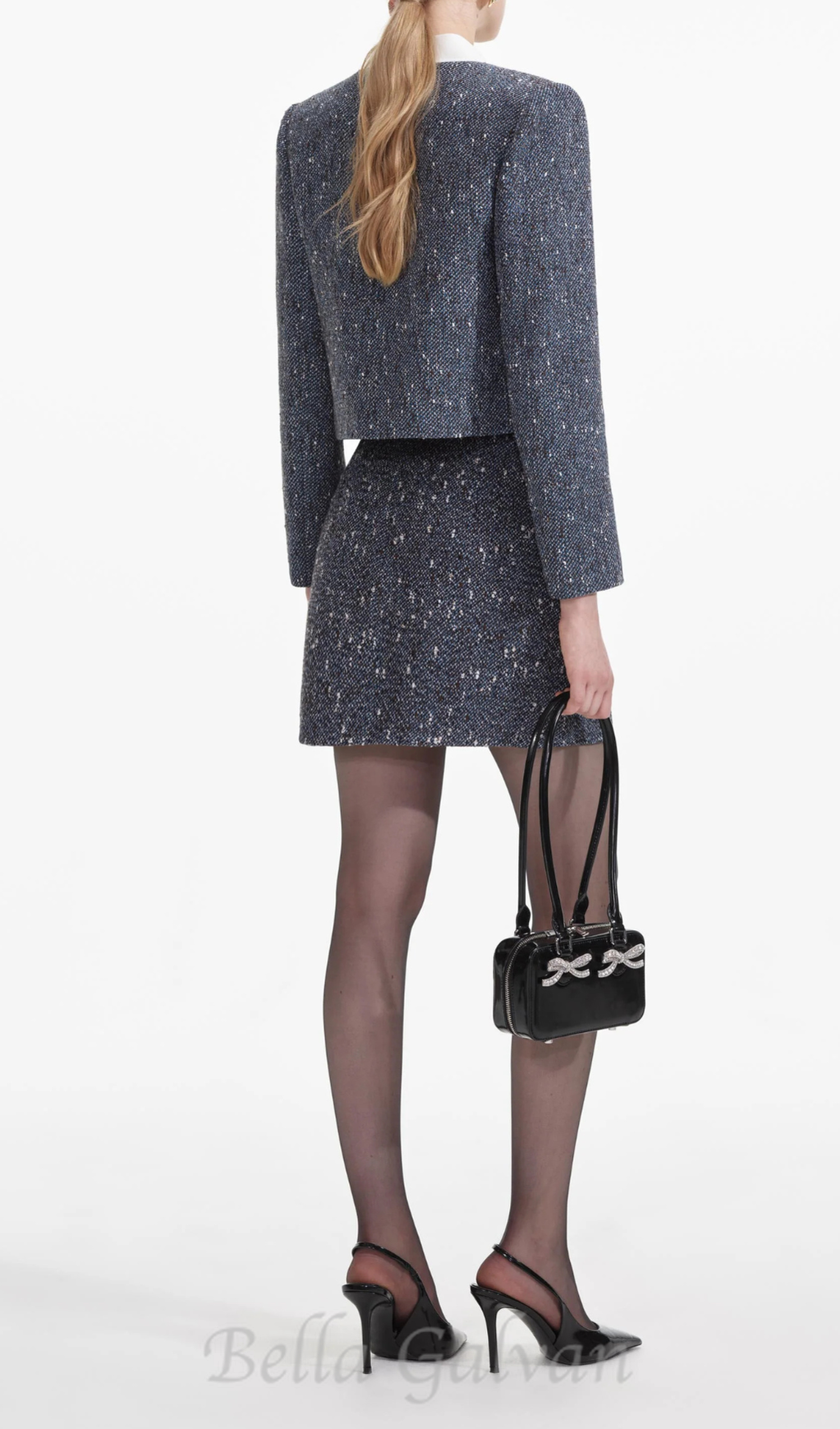 Flowering Girl Women blue boucle jacket
