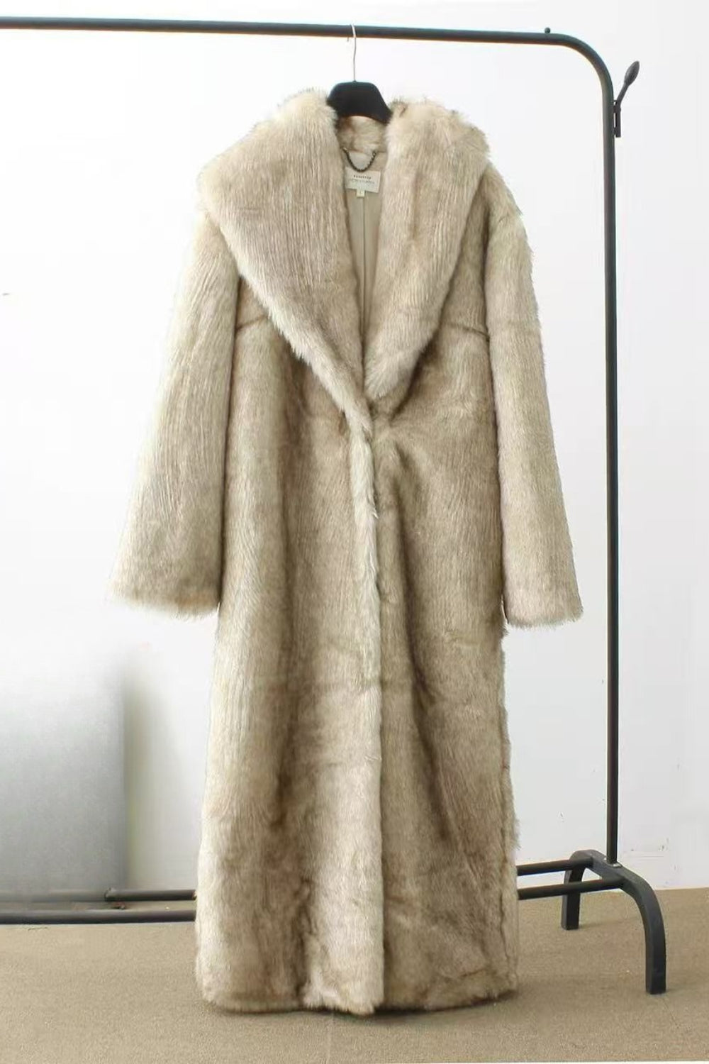 Flowering Girl Women Gray Gradient Faux Fox Fur Eco Friendly Coat
