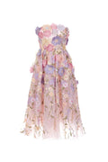Flowering Girl Women anna floral embroidery midi dress in pastel pink