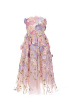 Flowering Girl Women anna floral embroidery midi dress in pastel pink