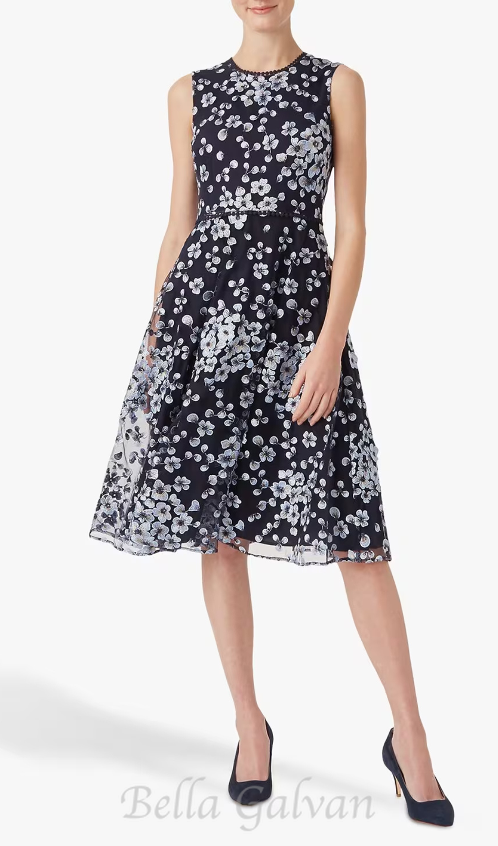 Flowering Girl Women Lilith Floral midi Dress in Navy
