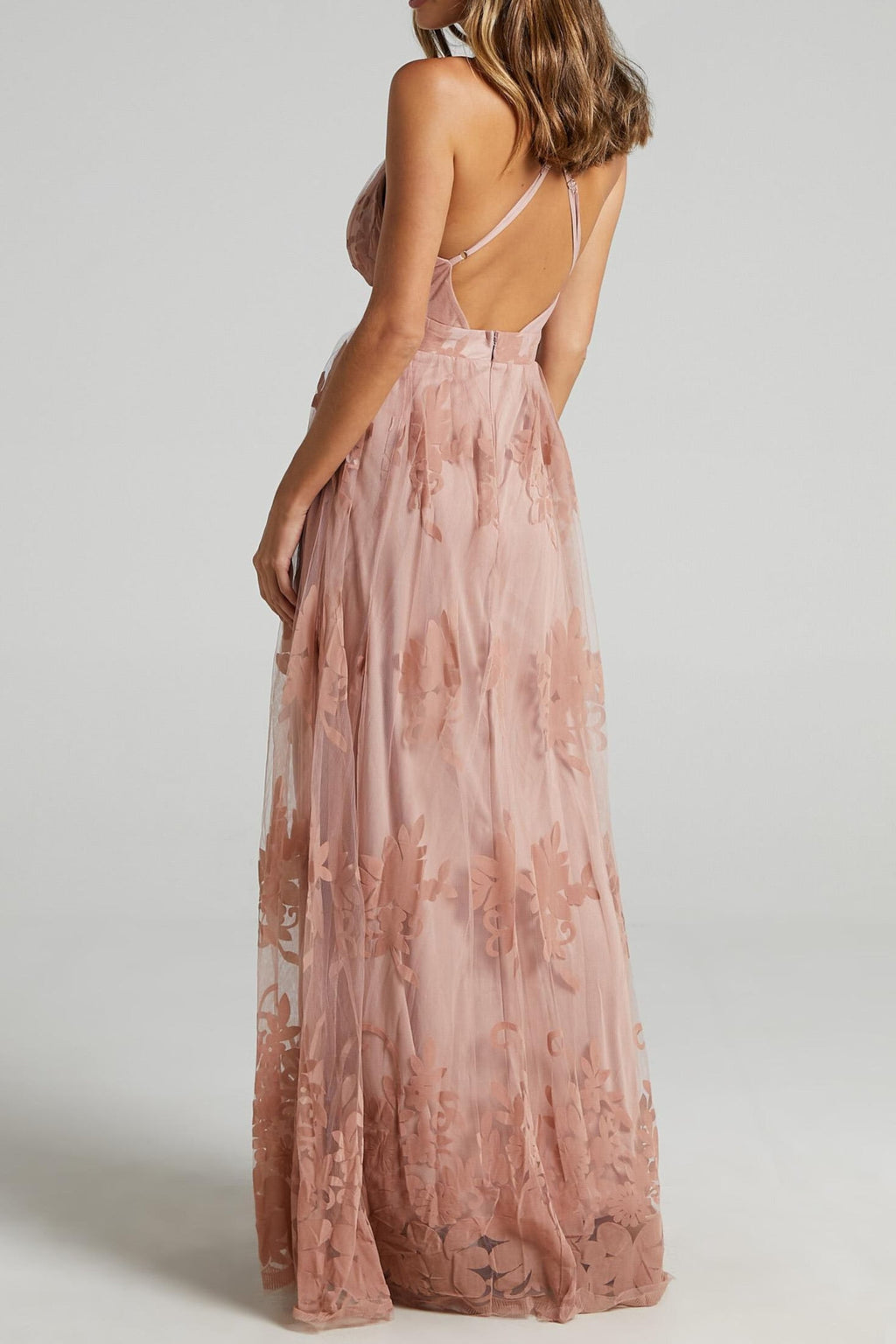 Flowering Girl Women Promenade Maxi Dress In Blush
