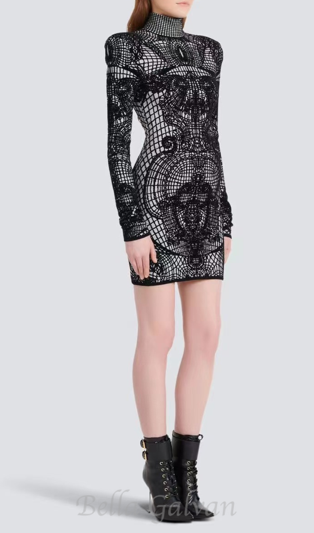 Flowering Girl Women graphic-print fitted mini dress