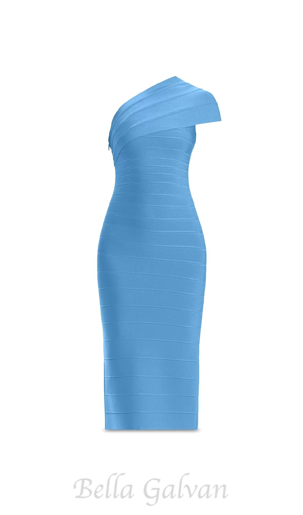 Flowering Girl Women Abigail one-shoulder bandage midi Dress in blue
