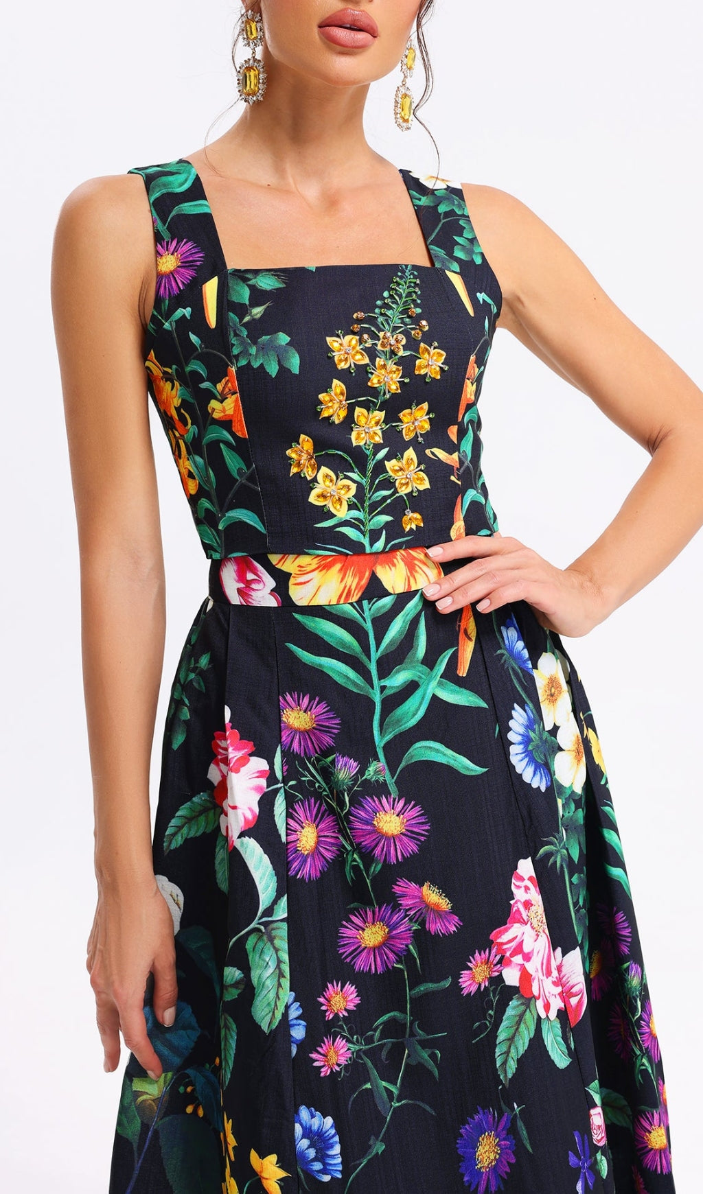Flowering Girl Women Flower Print Two Pieces Set