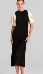 Flowering Girl Women beulah knit midi dress in black