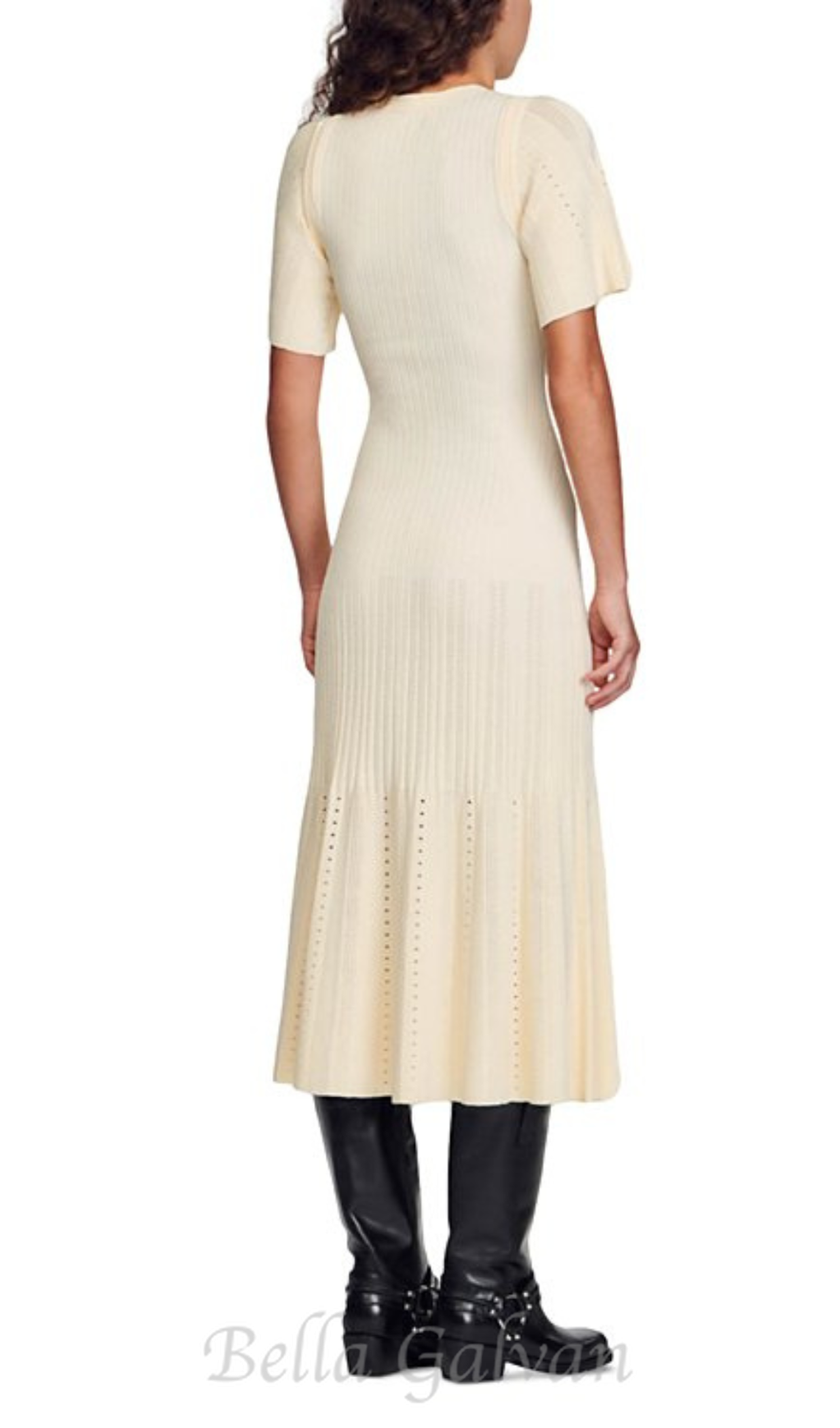Flowering Girl Women Menia knit Midi Dress in beige