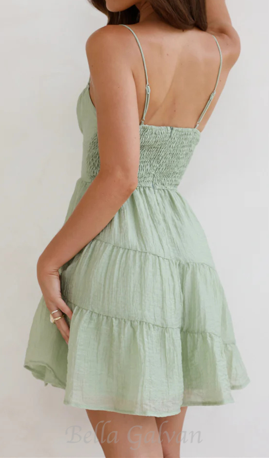 Flowering Girl Women calista strap mini dress in green