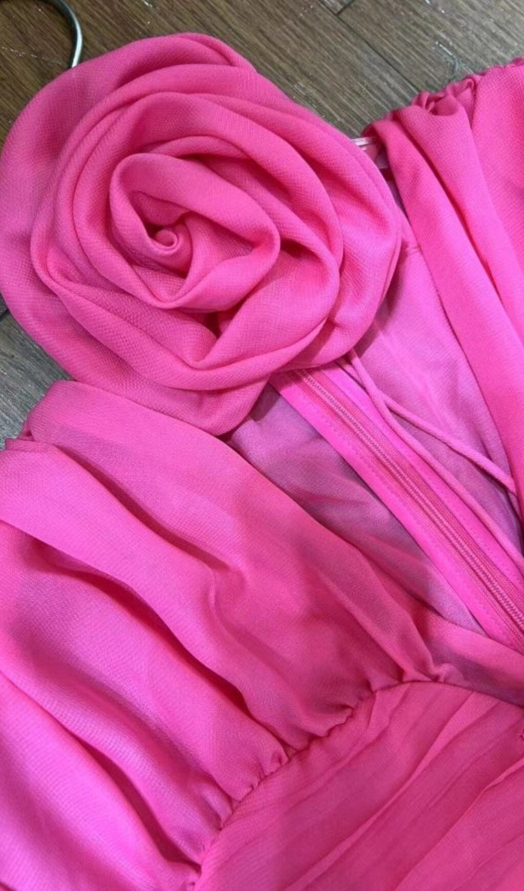 Flowering Girl Women V Neck Pink Ruched Mini Dress