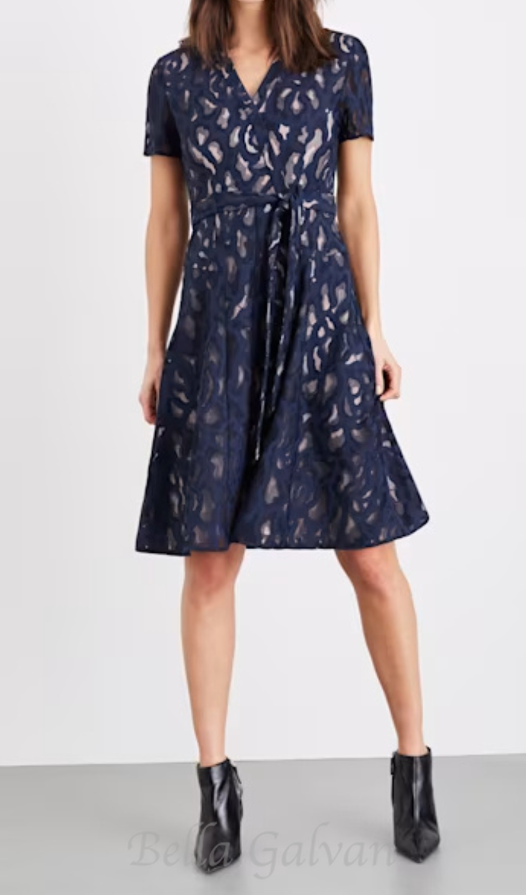 Flowering Girl Women Ennis Lace midi Dress in navy