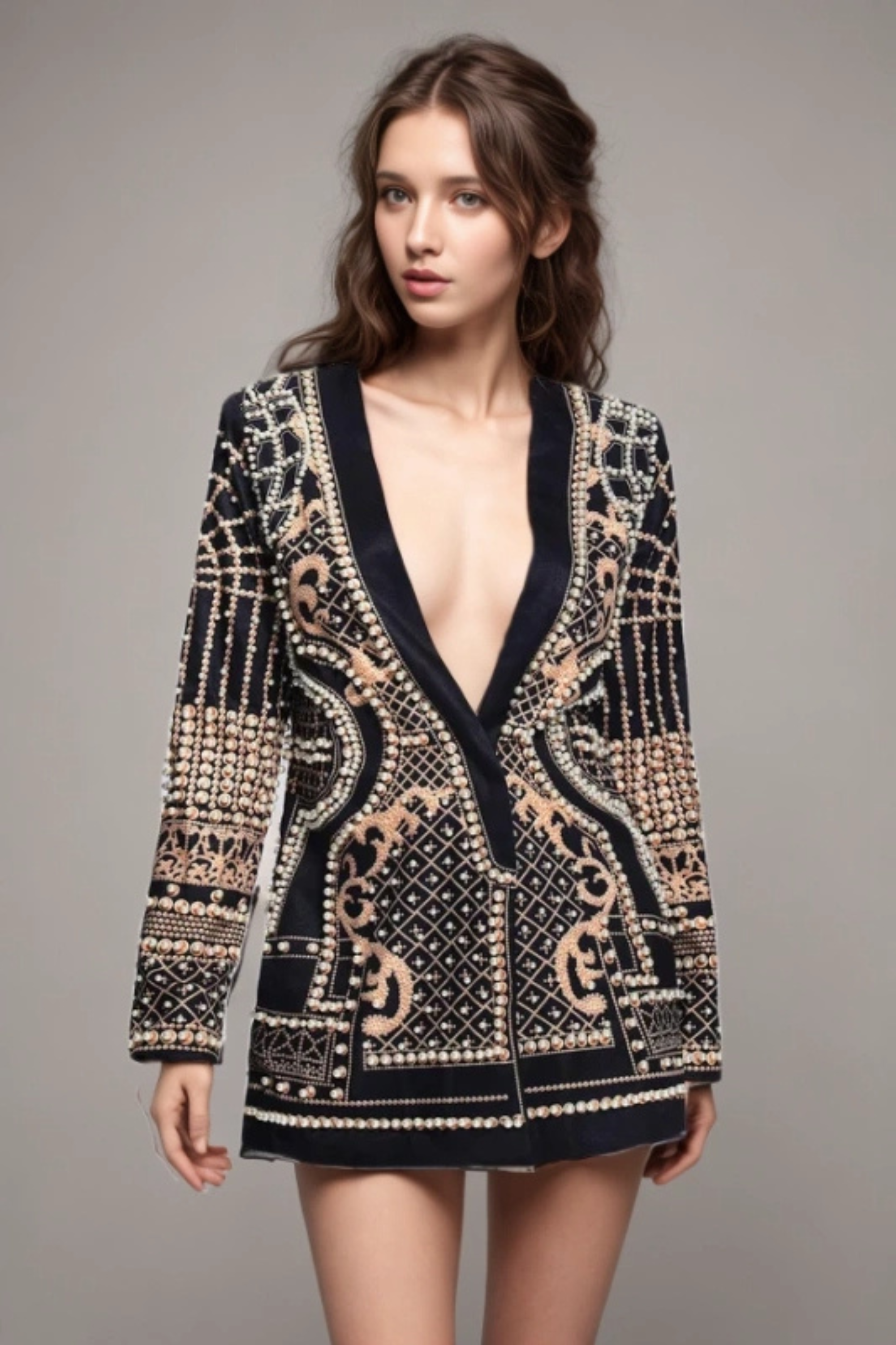 Flowering Girl Women Bonnie Pearl Blazer Mini Dress