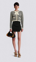 Flowering Girl Women Orlane checked bow-embellished cardigan