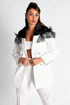 Flowering Girl Women Sekani Patchwork Lace Blazer Top
