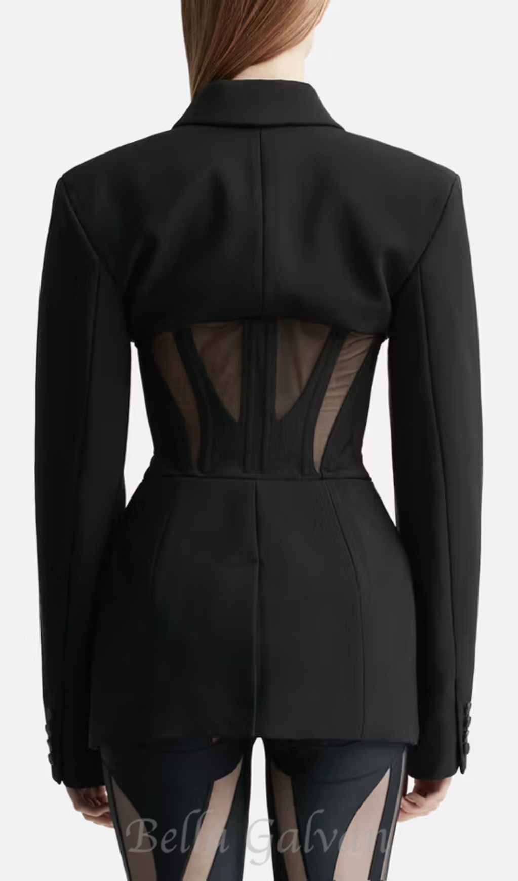 Flowering Girl Women v-neck Corset Jacket in black