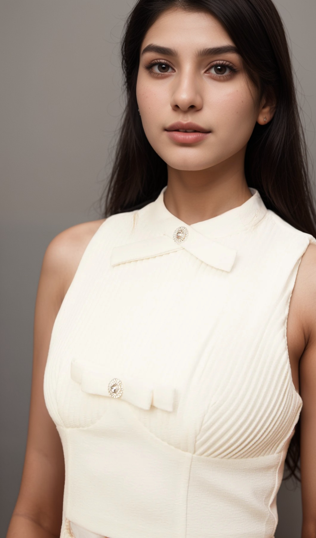 Flowering Girl Women Flaminia white bow-embellished top & skirt matching set