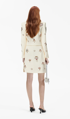Flowering Girl Women Jeanne white crystal-embellished top & skirt matching set