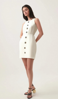 Flowering Girl Women Adrielle white flower-motif puff mini dress
