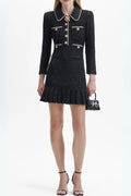 Flowering Girl Women Black Sequin Knit Mini Dress