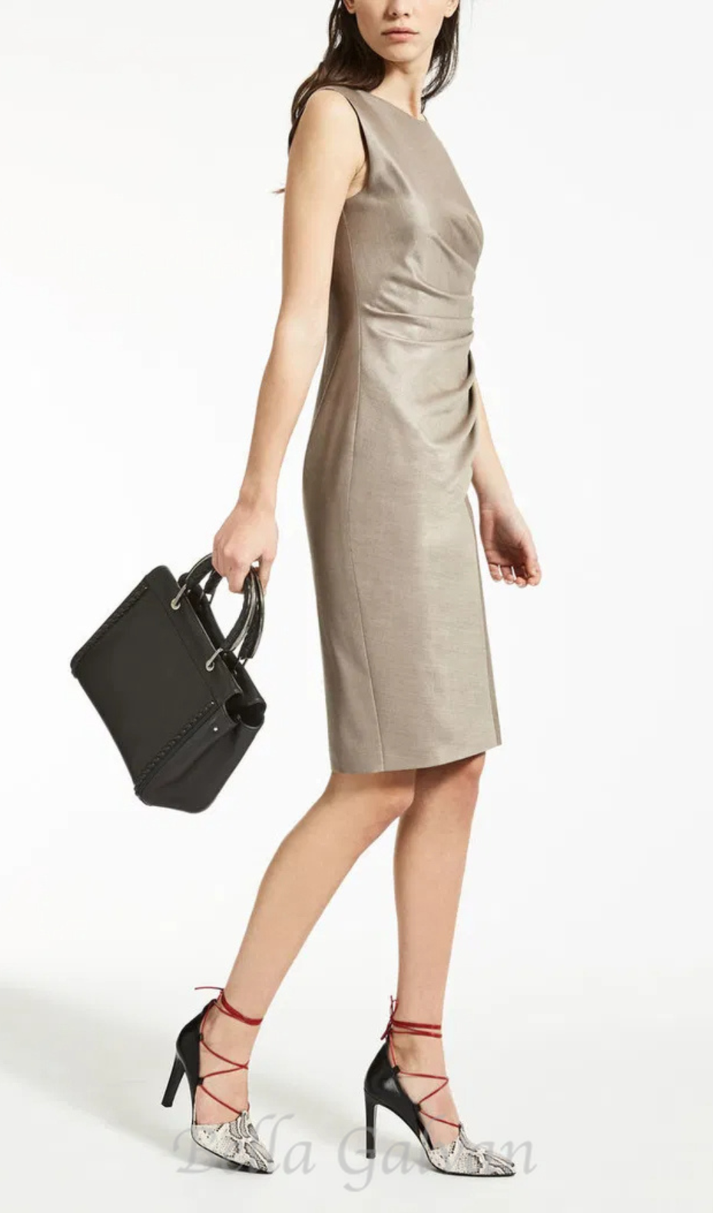 Flowering Girl Women Wool Silk Ruched Mini Dress