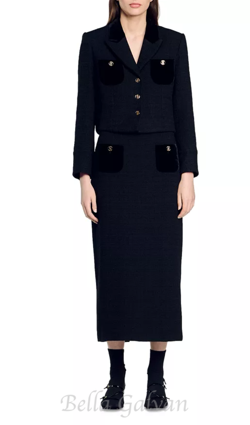 Flowering Girl Women Vic Cropped Blazer in black