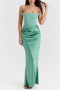 Hillary Clinton's Strapless Bodycon Dress-Green