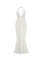 Flowering Girl Women susanna 3D Flower Applique maxi Dress in white