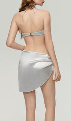 Flowering Girl Women Darrah White Pearl Three-Piece Swimsuit