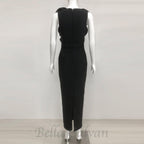 Flowering Girl Women ruffled top with gold accents maxi dress