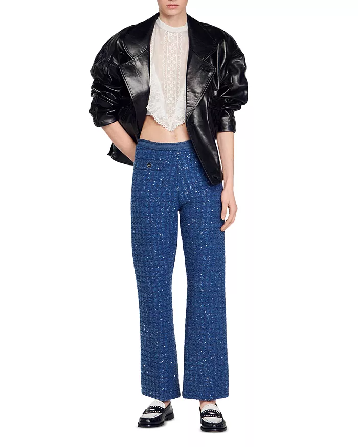 Flowering Girl Women Palmira Tweed Trousers in blue