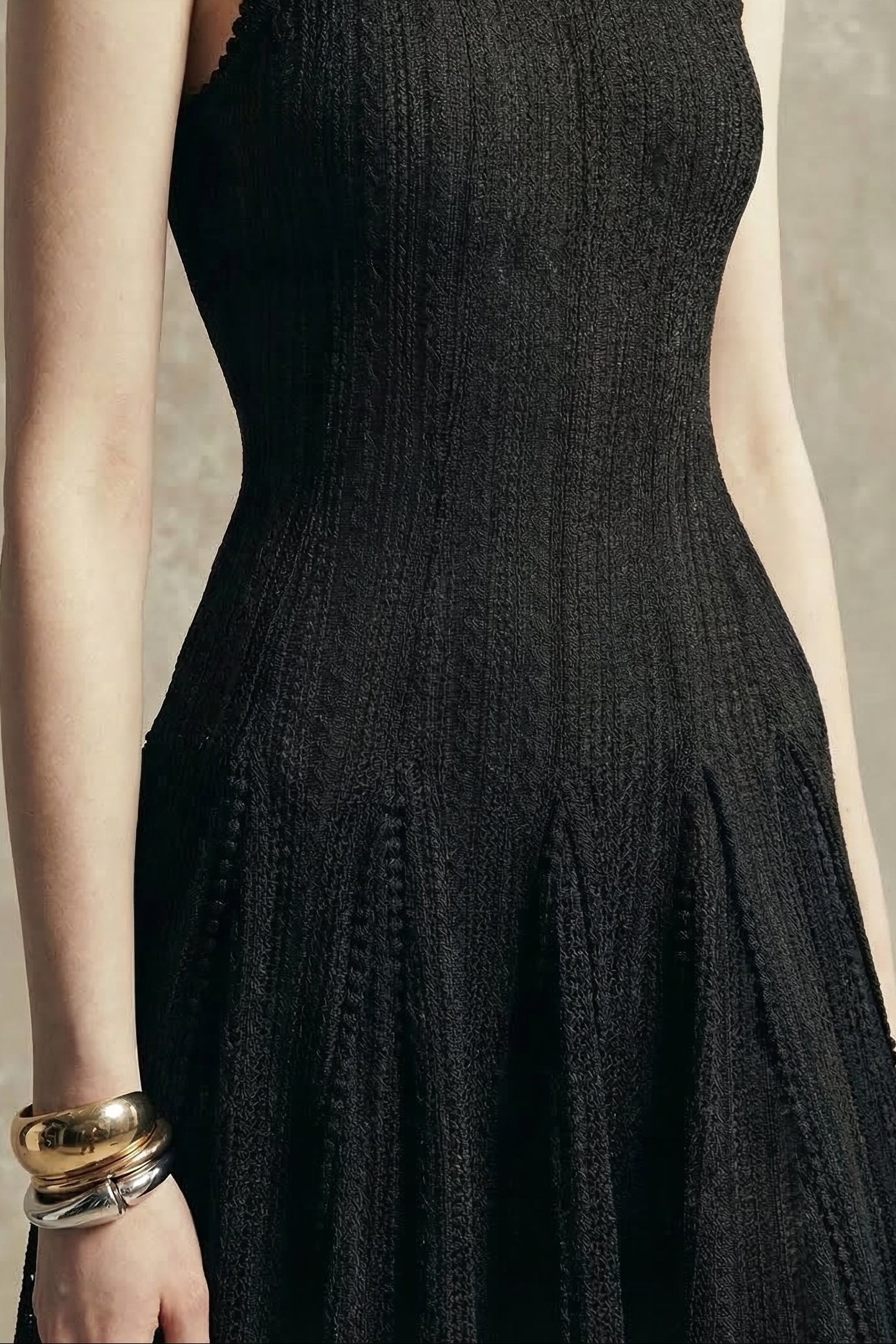 Flowering Girl Women Sleeveless Lace Crochet Maxi Dress In Black