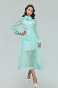 Flowering Girl Women vicky flower embellished lace midi dress in green