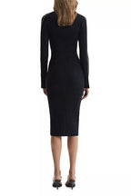 MICHELLE CONTRAST TRIM RIBBED SWEATER DRESS