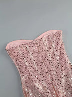 Sequined Pink Maxi Dress