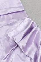 Flowering Girl Women Strapless Ruffle Midi Dress In Purple