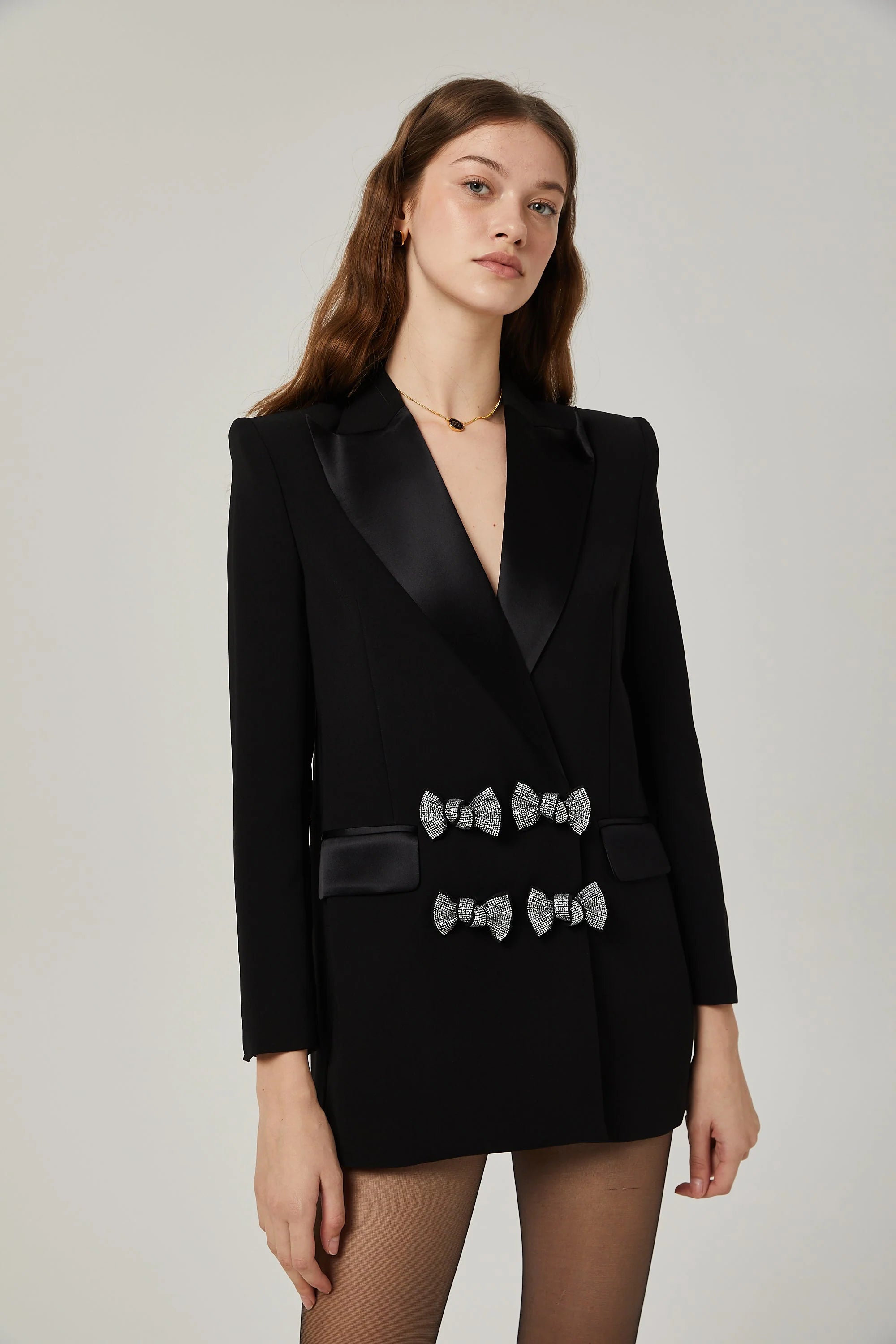 Flowering Girl Women Thala crystal-embellished bow blazer