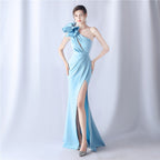 Crafted Flower With Beading Formal Dress