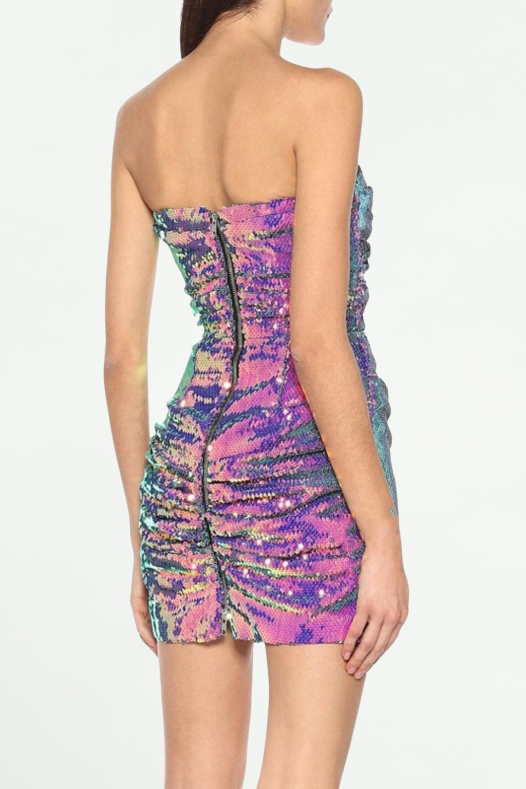 Flowering Girl Women Sequin Off Shoulder Mini Dress In Purple