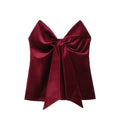 Flowering Girl Women Milan Velvet Top In Wine Red