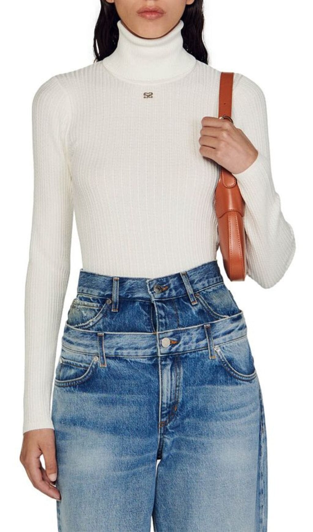 Flowering Girl Women CABLE KNIT TURTLENECK SWEATER