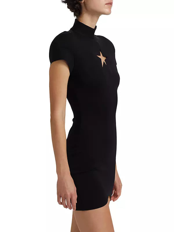 Flowering Girl Women Star Cut-Out bodycon Mini dress in black