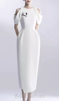 Flowering Girl Women CHAELI WHITE EMBELLISHED MIDI DRESS