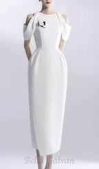 Flowering Girl Women CHAELI WHITE EMBELLISHED MIDI DRESS