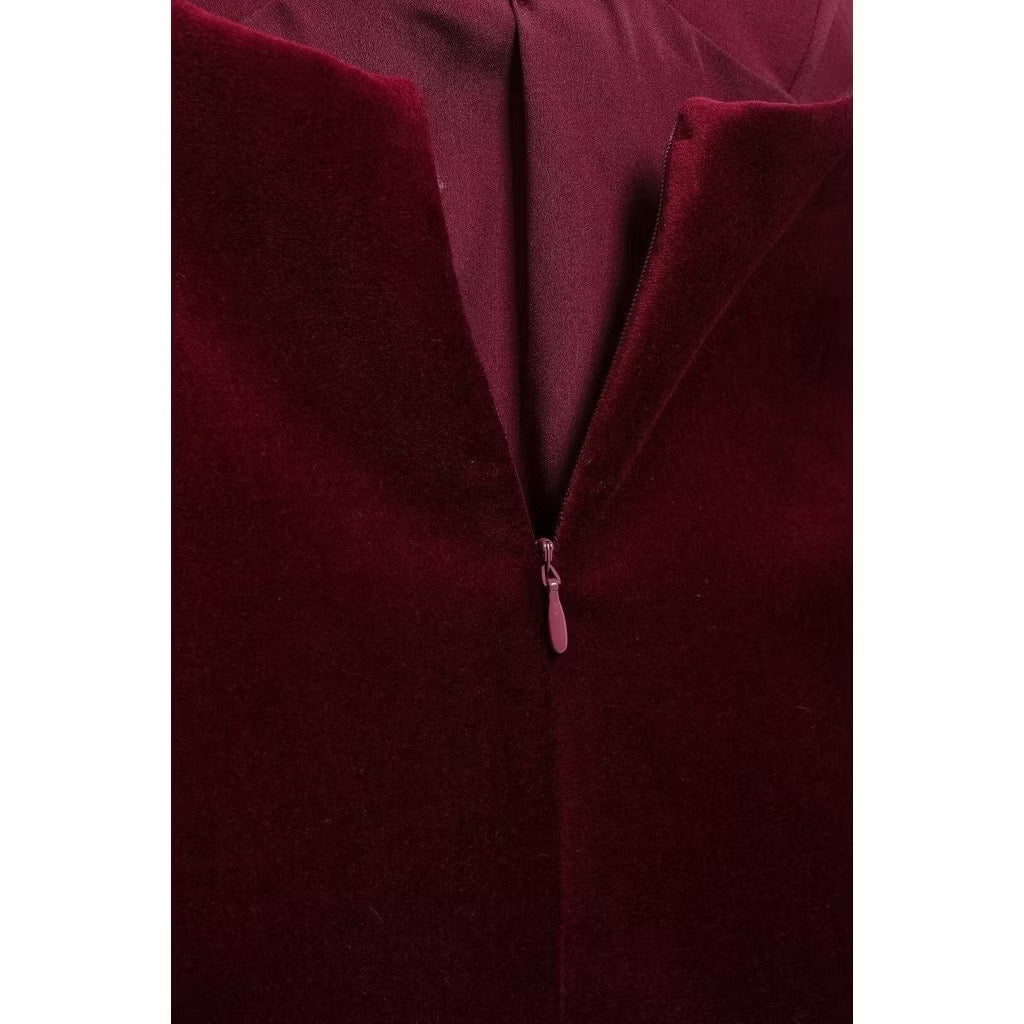 Flowering Girl Women Milan Velvet Top In Wine Red