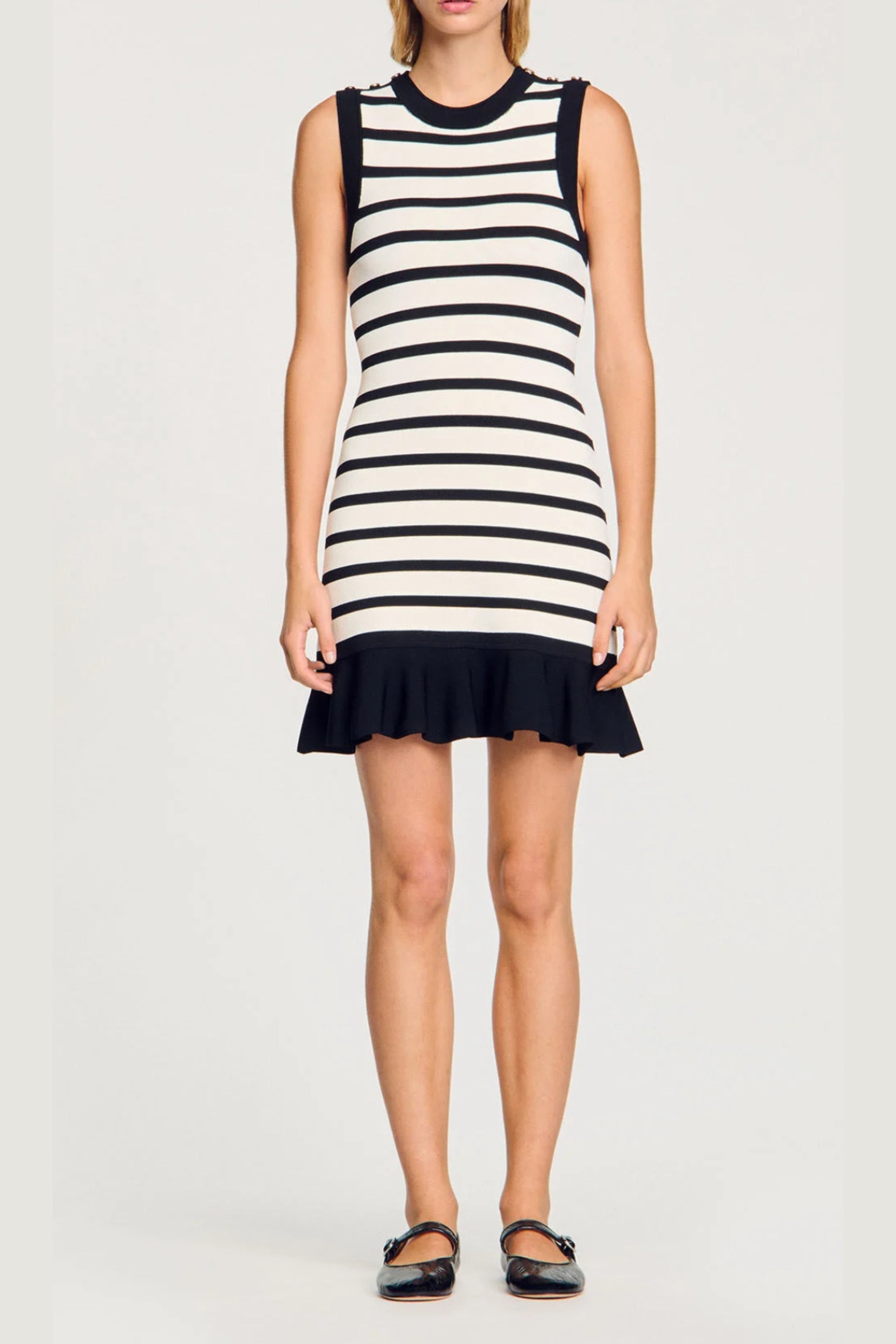 Flowering Girl Women Striped Knit Mini Dress